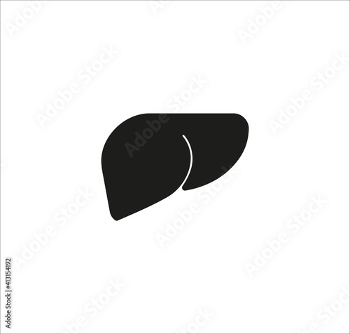 icon of the liver. bitmap illustration