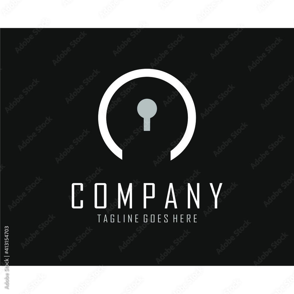 abstract door keyhole logo abstract door keyhole logo