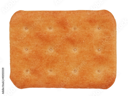 Biscuit cracker isolated on white background