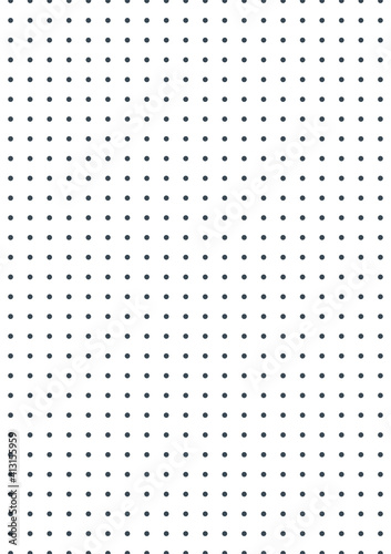 Grid paper. Dotted grid on white background. Abstract dotted transparent illustration with dots. White geometric pattern for school, copybooks, notebooks, diary, notes, banners, print, books.