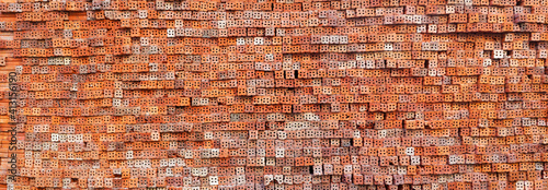 red brick wall pattern for blank background