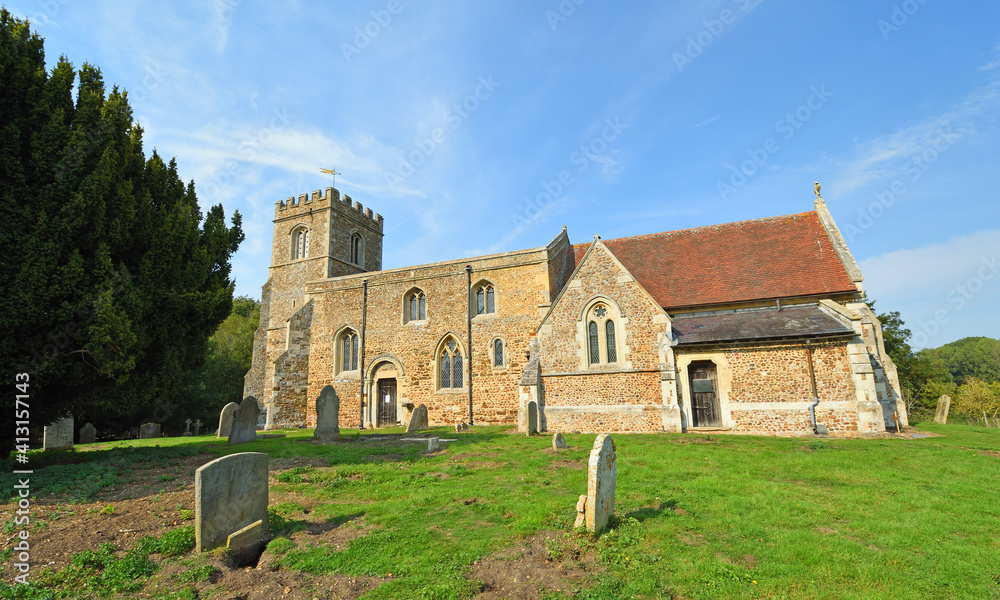 St Deny's Church, Little Barford, Bedfordshire in sunshine St Deny's Church, Little Barford, Bedfordshire in sunshine