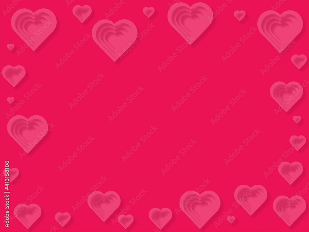 Valentines day background with Heart Shaped