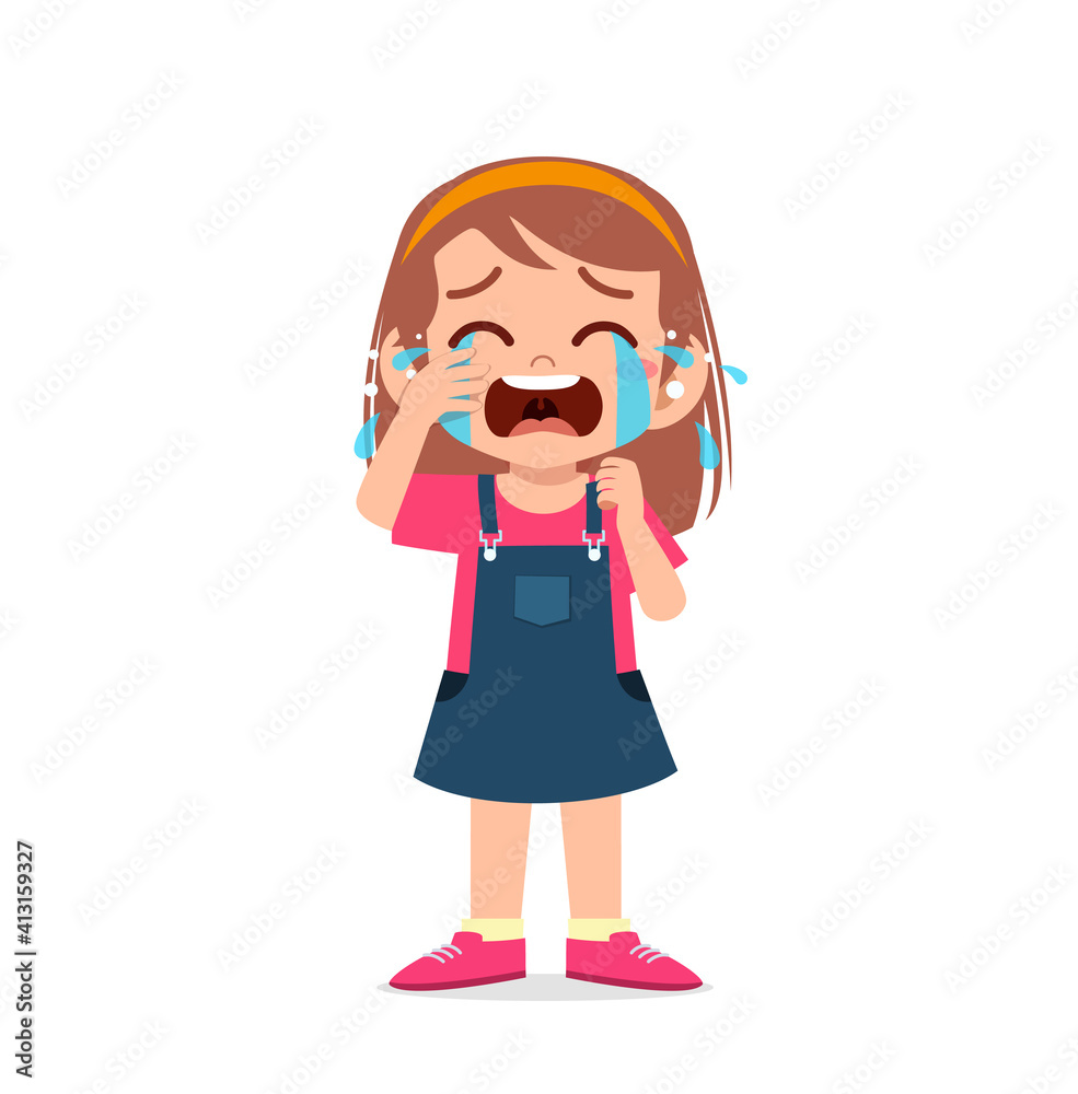 cute little girl with crying and tantrum expression cute little girl with crying and tantrum expression