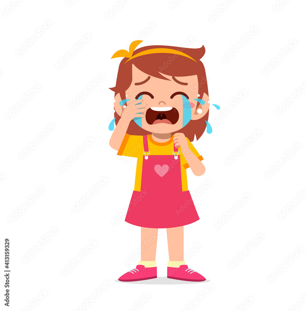 cute little girl with crying and tantrum expression cute little girl with crying and tantrum expression