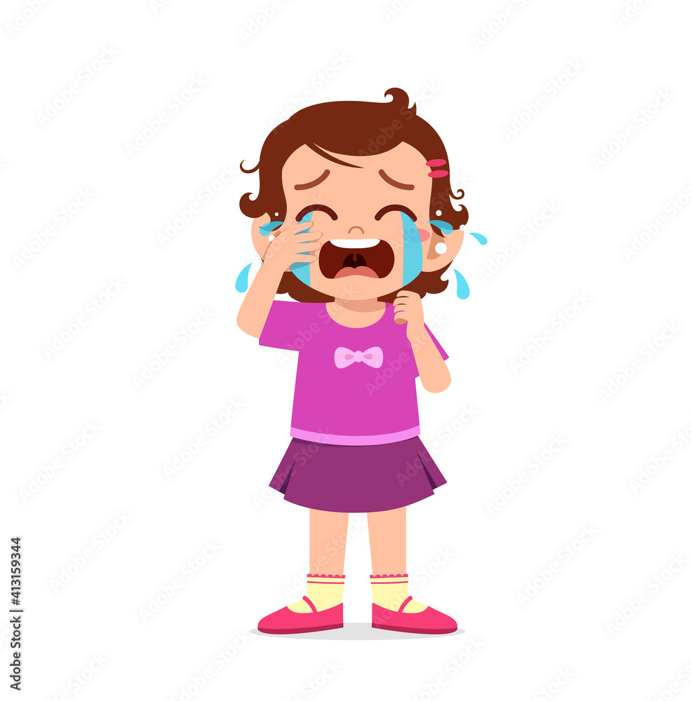 cute little girl with crying and tantrum expression cute little girl with crying and tantrum expression