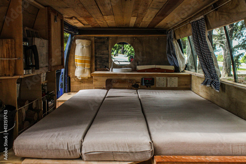 mattress in a van