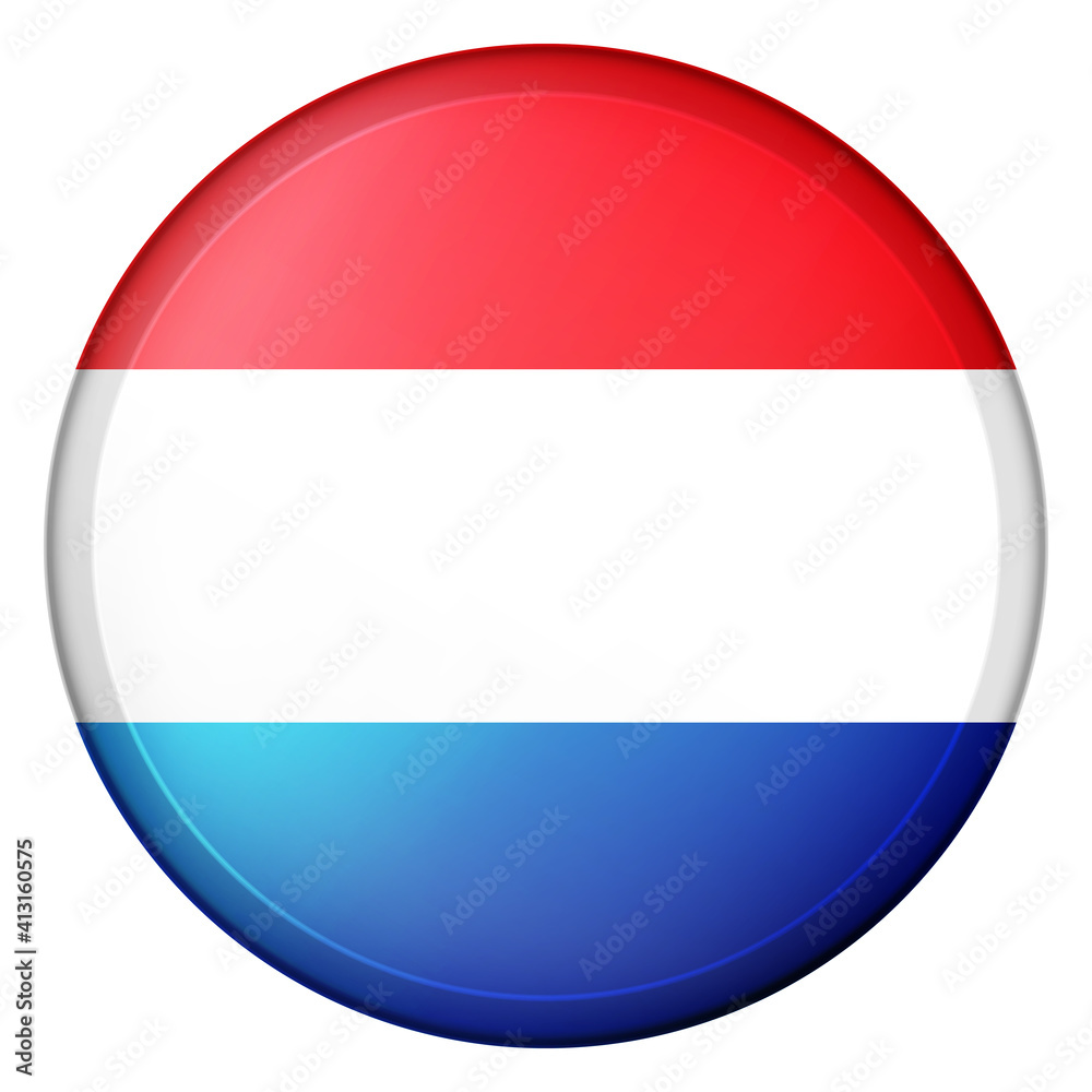 Glass ball with flag of Luxembourg. Round sphere, template icon. Luxembourgish national symbol. Glossy realistic ball, 3D abstract vector illustration highlighted on a white background. Big bubble. Glass ball with flag of Luxembourg. Round sphere, template icon. Luxembourgish national symbol. Glossy realistic ball, 3D abstract vector illustration highlighted on a white background. Big bubble.