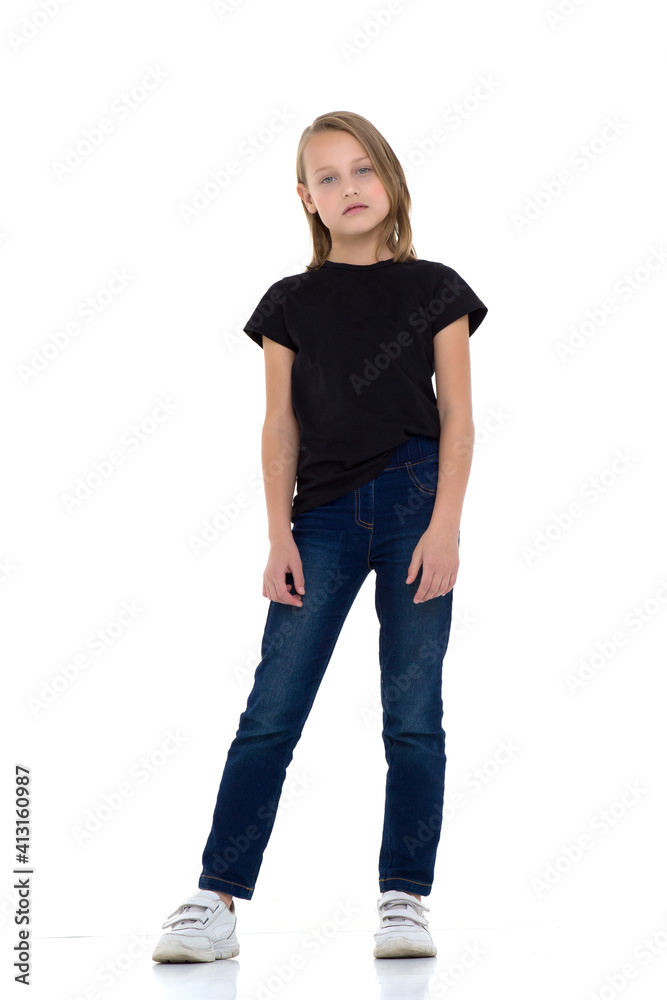 Portrait of preteen girl in casual wear Portrait of preteen girl in casual wear