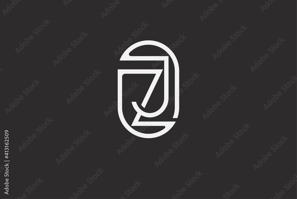 Abstract Initial J and Z Logo, Line Monogram oval style, usable for brand, card and company, logo design template element,vector illustration Abstract Initial J and Z Logo, Line Monogram oval style, usable for brand, card and company, logo design template element,vector illustration