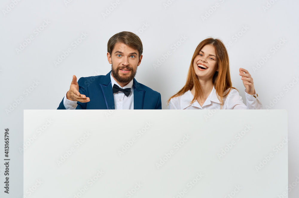 man and woman emotions presentation white communication officials mockup poster man and woman emotions presentation white communication officials mockup poster