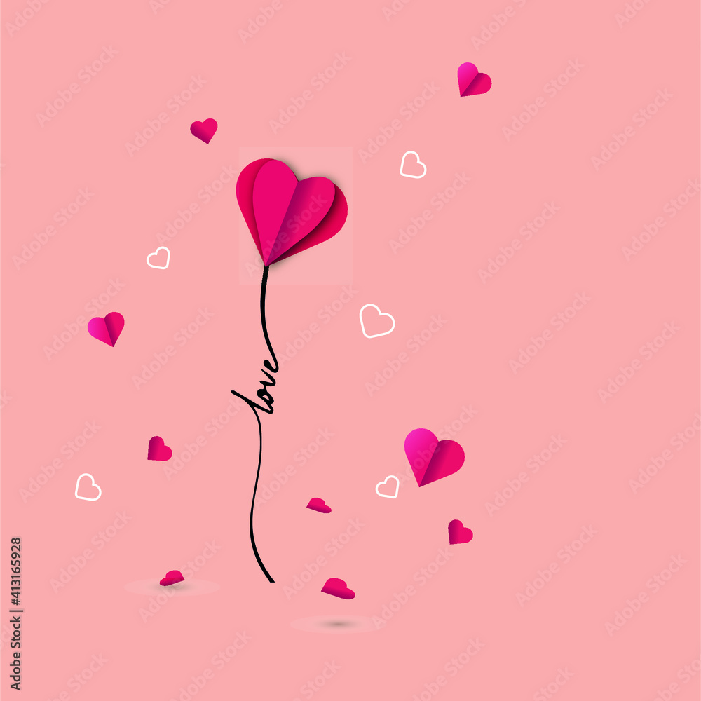 flower valentine love greeting card decor