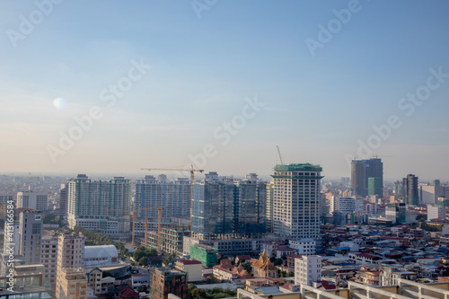 overview from skyscraper in Phnom Penh city 