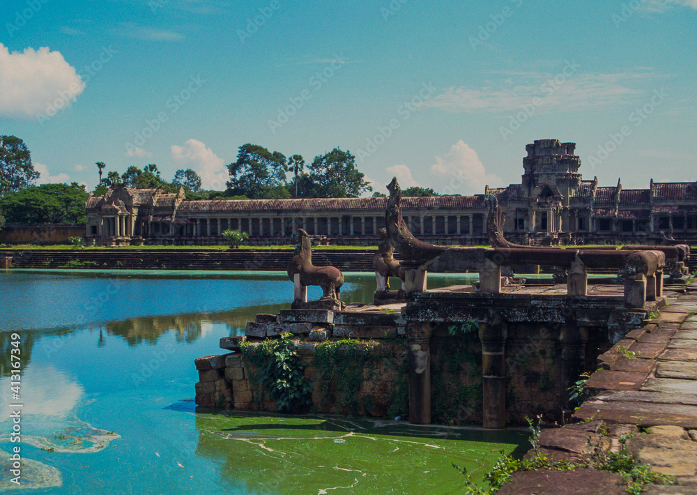 Inside Angkor wat siem reap Cambodia