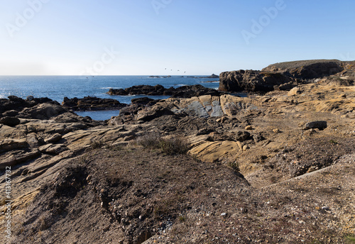 Pacific Coast. Rocky shore in Point Lobos State Natural Reserve.