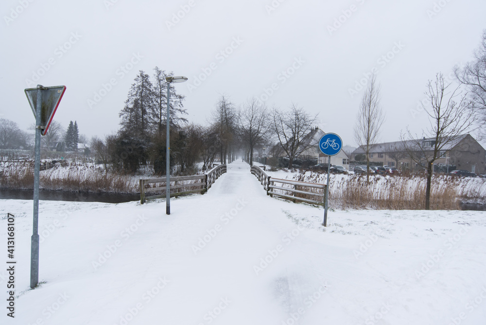 the center of zeewolde in winter conditions.
flevoland the netherlands Feb 2020 the center of zeewolde in winter conditions.
flevoland the netherlands Feb 2020