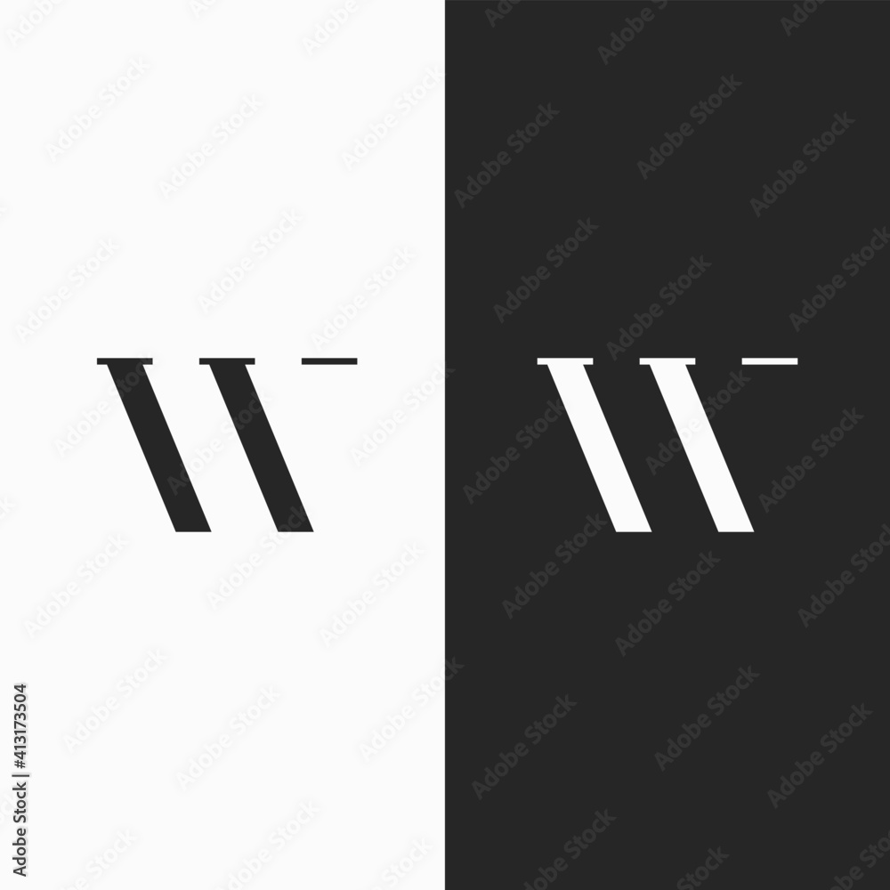 Letter W Serif Logo. Modern logo. Stock Vector | Adobe Stock