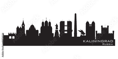 Kaliningrad Russia city skyline vector silhouette