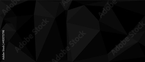 Black low poly business background. Vector illustration