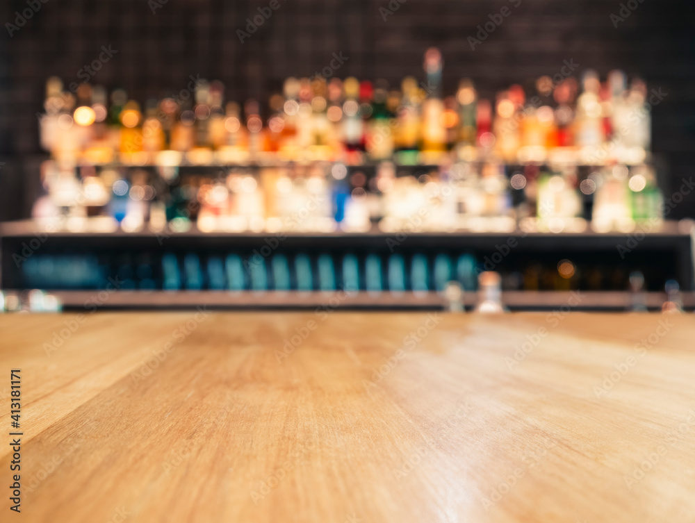Tabletop counter Bar shelf Blur background Cocktail party nightlife Stock  Photo | Adobe Stock