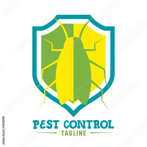 pest control logo for fumigation business. vector illustration