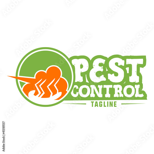 pest control logo for fumigation business. vector illustration