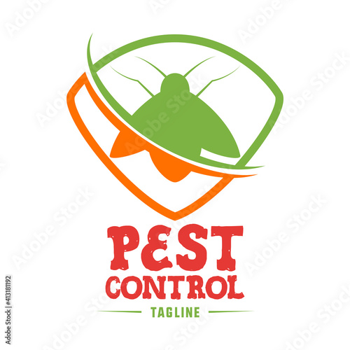 pest control logo for fumigation business. vector illustration
