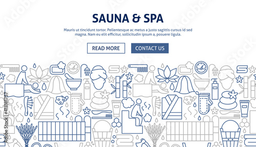 Sauna Spa Banner Design