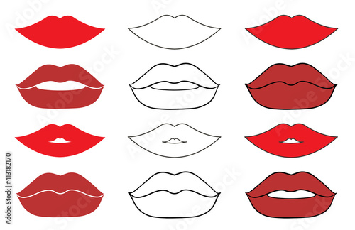 Female lips set 