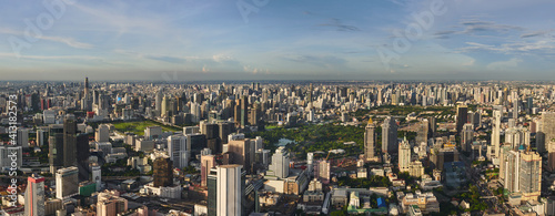 Cityscape of Bangkok Thailand Panorama view Skyscraper