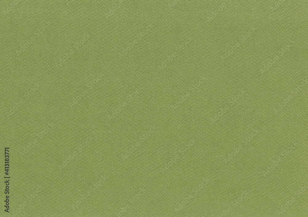 Fototapeta premium Olive paper background. Horizontal photo in green color. Pickle or crocodile shade. Textured surface template for eco banner, poster