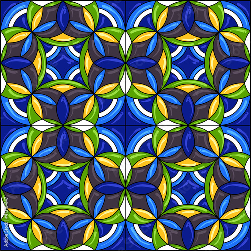 Ceramic tile pattern. Gorgeous seamless pattern. Can be used for wallpaper pattern fills web page background or surface textures