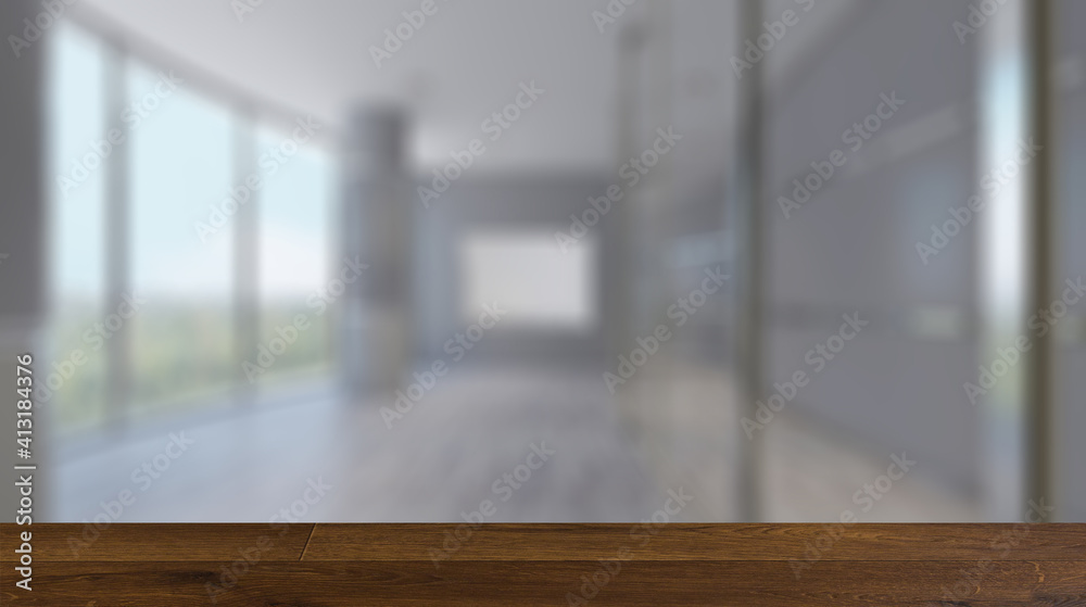 Background with empty table. Flooring. Furniture set with table, chairs and devices. 3D rendering.. Moc Background with empty table. Flooring. Furniture set with table, chairs and devices. 3D rendering.. Moc