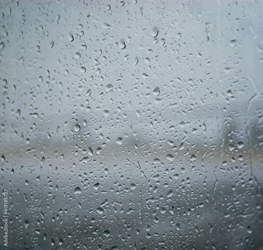 drops on the glass after the rain drops on the glass after the rain