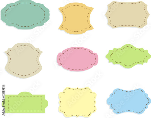 Set of retro colorful vector banners