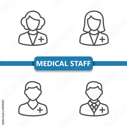 Medical Staff - Doctor, Nurse, Dentist, Pharmacist Icons