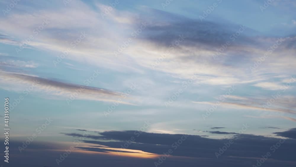 Quick Time Lapse of a Winter Sunrise with Clouds in a Blue Sky. Clouds Sky and Dawn. Time Lapse 4k. Quick Time Lapse of a Winter Sunrise with Clouds in a Blue Sky. Clouds Sky and Dawn. Time Lapse 4k.