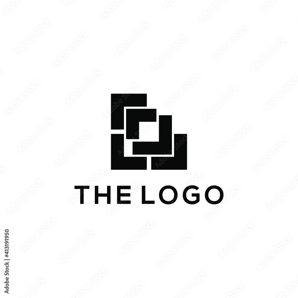 Abstract Geometric Logo Concept Vector. Abstract Simple Logo Template. Abstract Geometric Logo Concept Vector. Abstract Simple Logo Template.