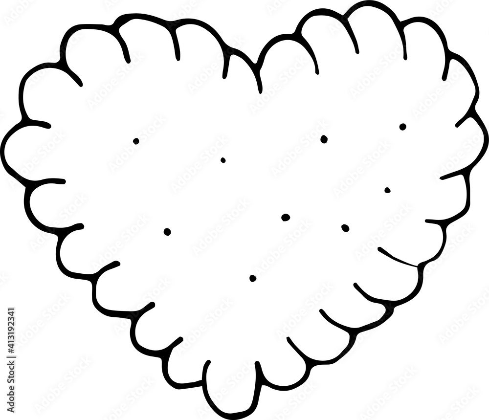 Fototapeta premium Sweets valentines day. Candy and more. Hand draw