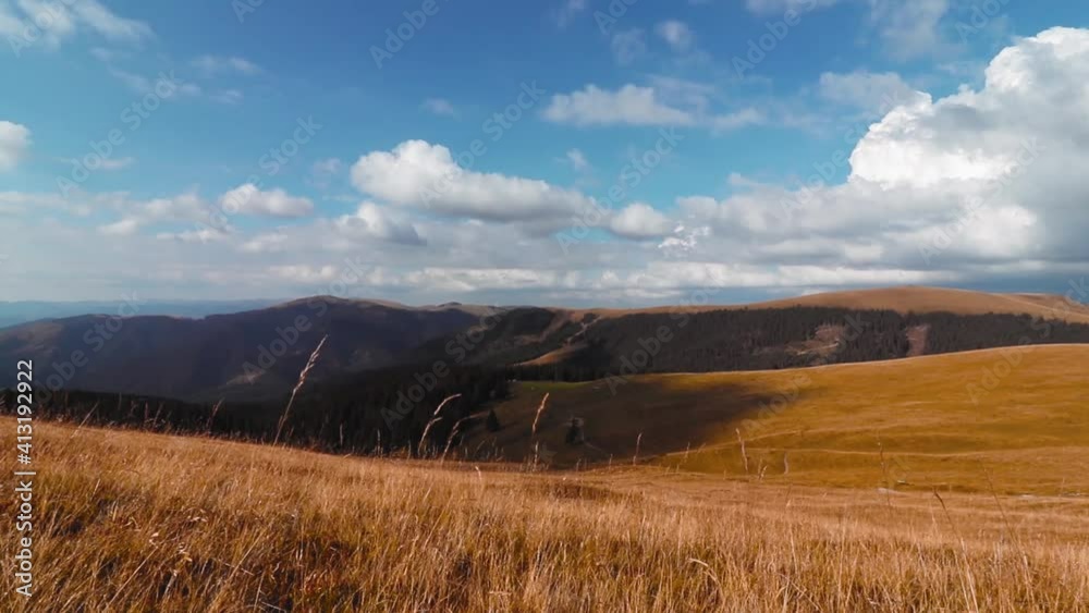 Stunning mountain landscape at high altitude in autumn