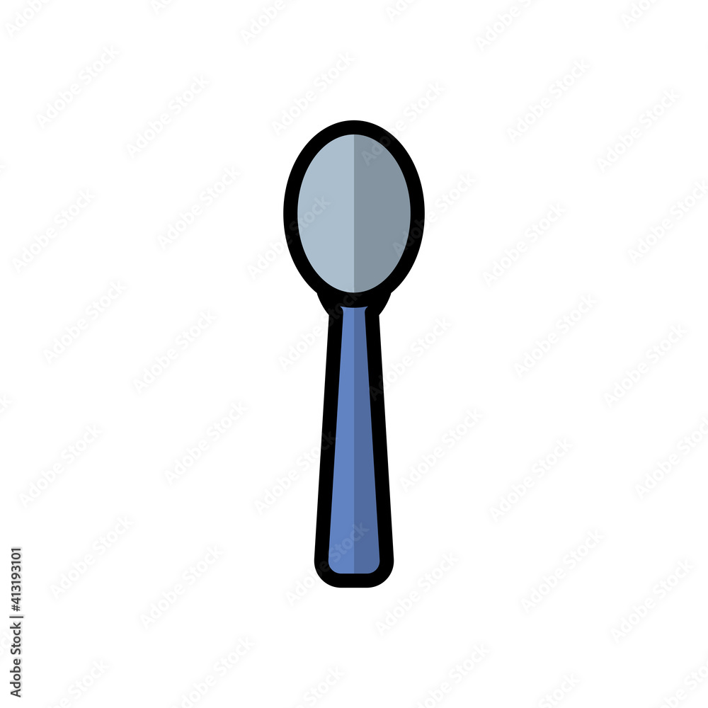 Spoon Design Icon Vector Template Illustration Spoon Design Icon Vector Template Illustration