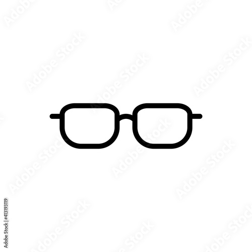 Eyeglasses Flat Icon Design Vector Template Illustration