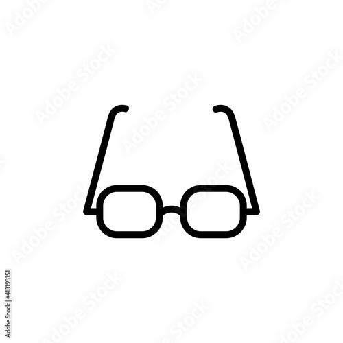 Eyeglasses Flat Icon Design Vector Template Illustration