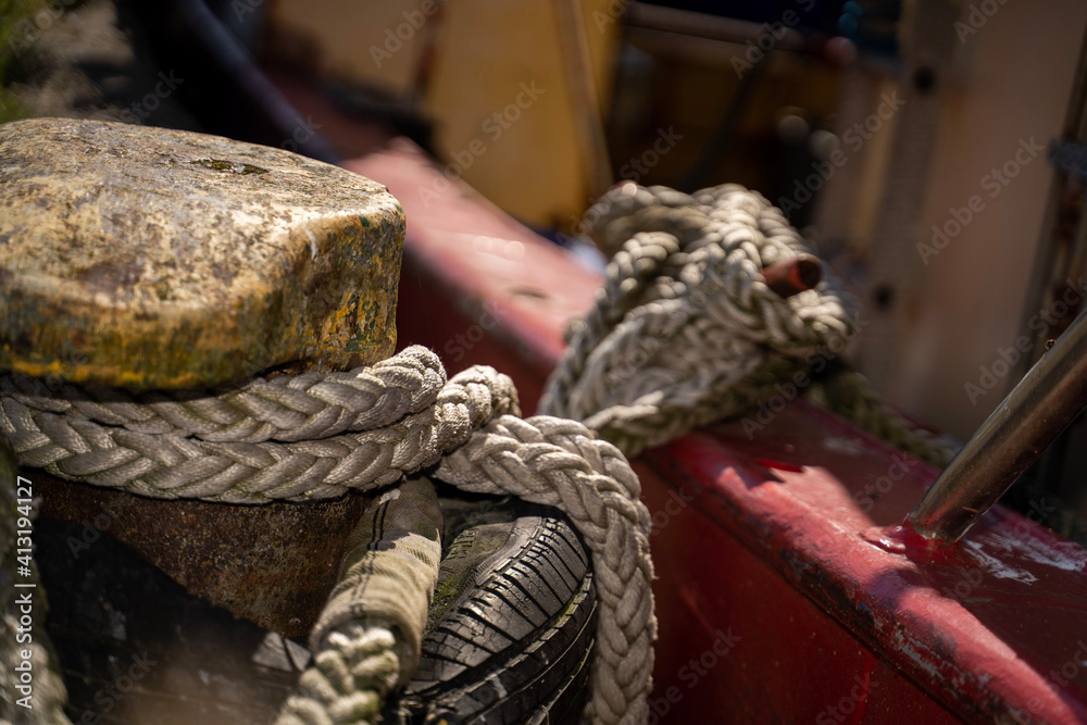 rope on a boat