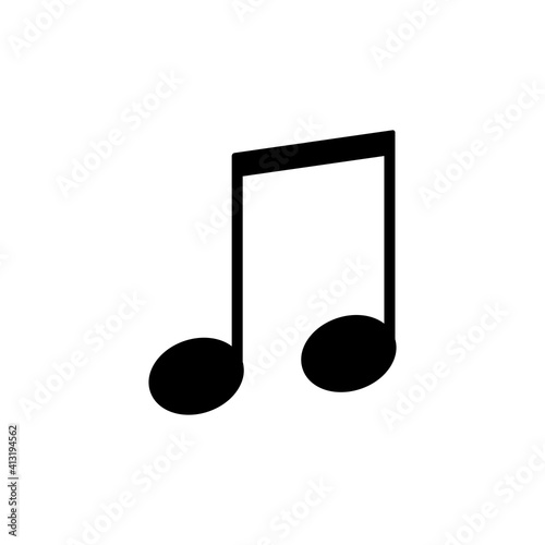 Music Note Flat Icon Design Vector Template Illustration