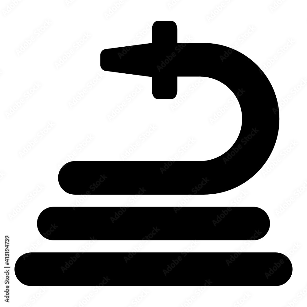 Obraz premium Hose in glyph style icon, garden equipment 