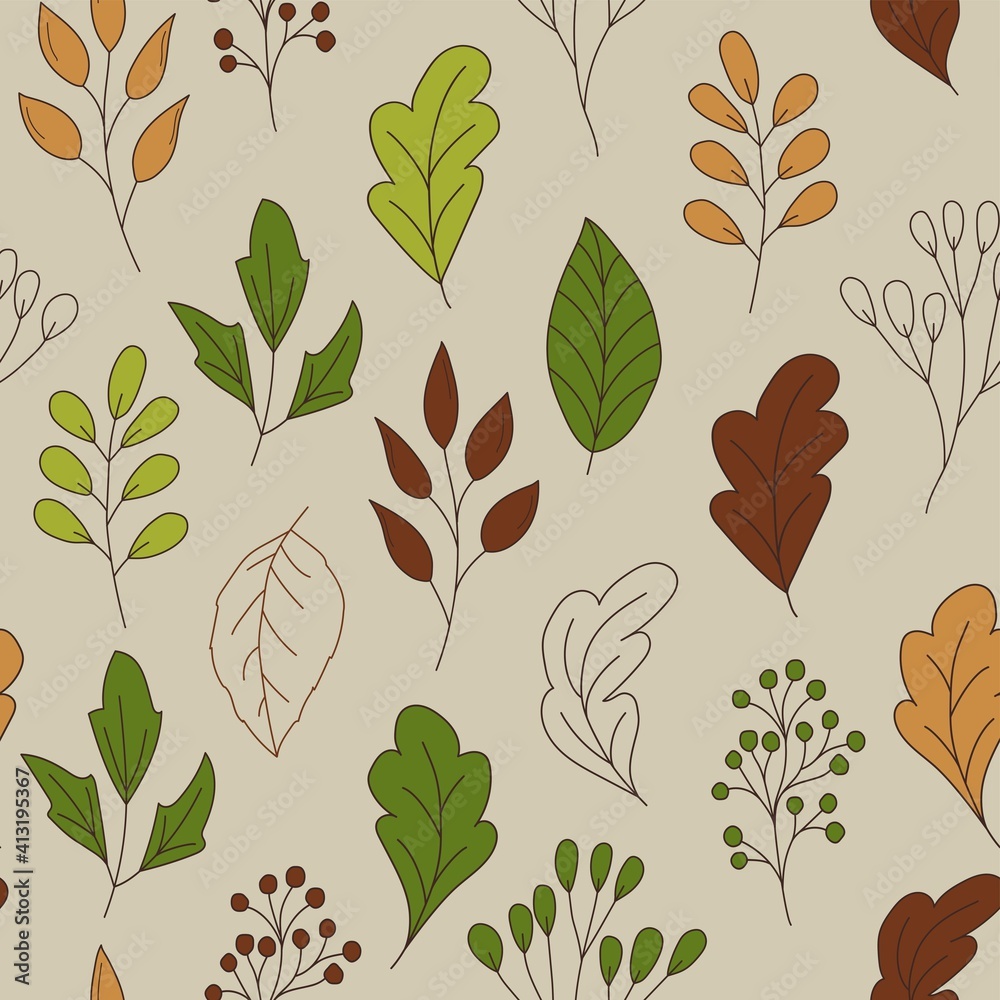 Autumn botanical pattern