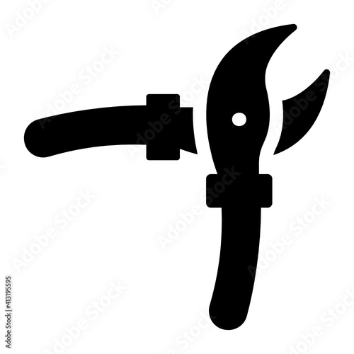  Pruning in glyph style icon  editable vector  