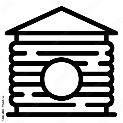 
Bee house in glyph icon, editable vector 
