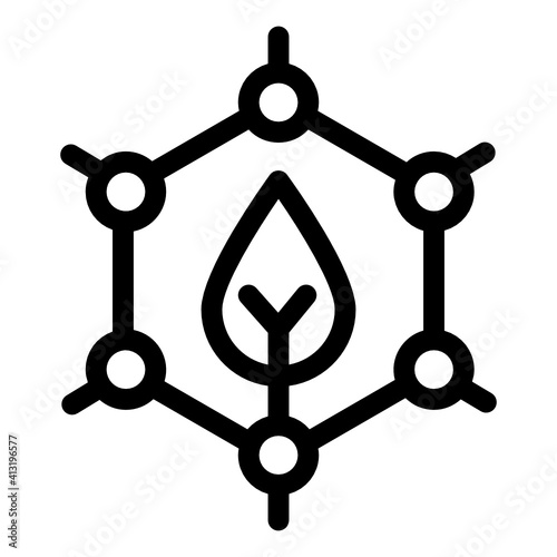 
Biochemistry glyph style icon 
